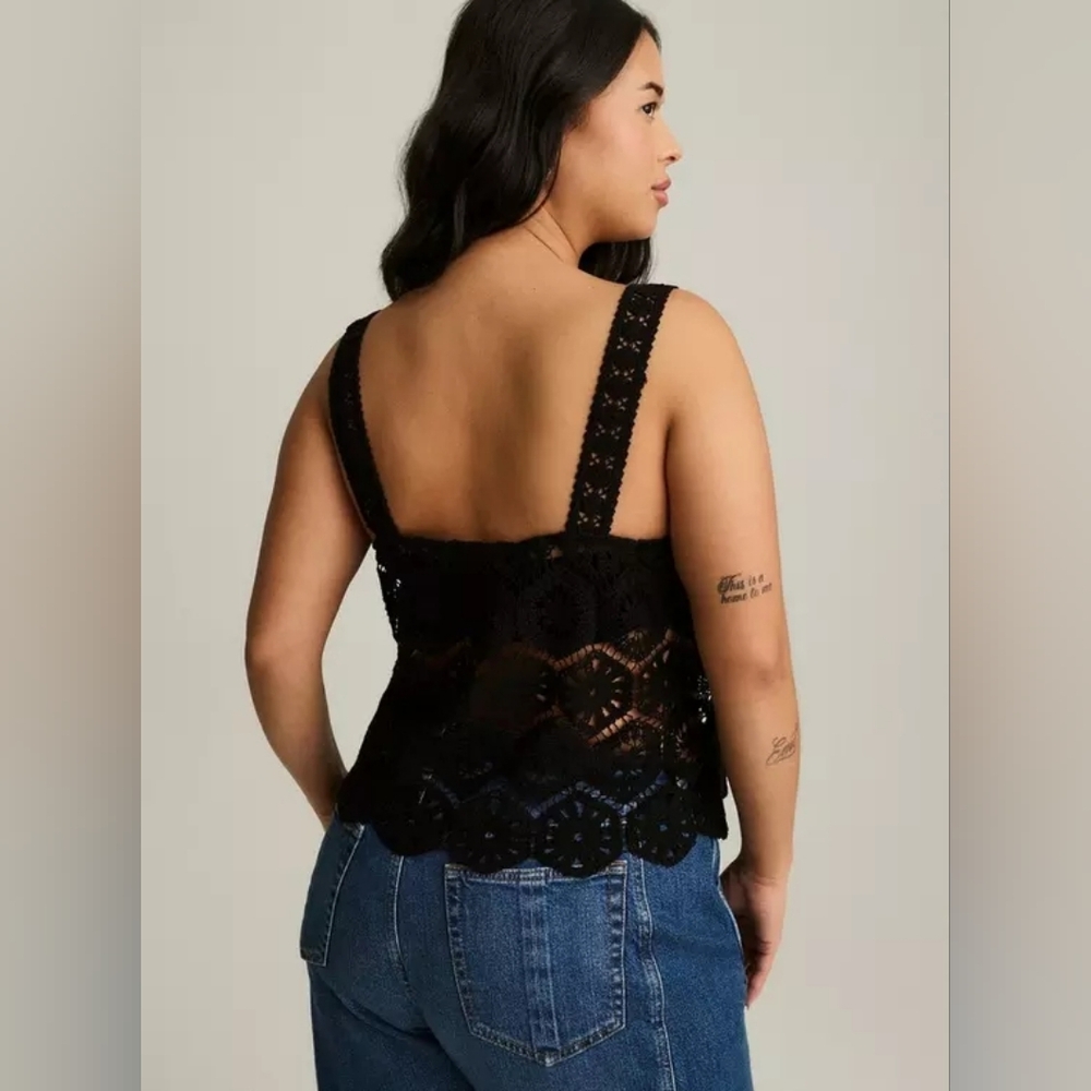 NWT Torrid Festi Crochet Tank in "Deep Black" - 2X - Picture 4 of 6